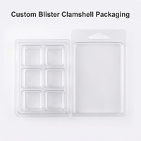 Boîte à bougies personnalisée de haute qualité, transparente, écologique, de qualité alimentaire, avec 6/9 cavités, emballage en plastique pour cire fondue