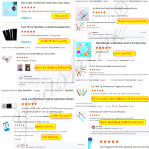 Rỗng vẻ đẹp đầy màu sắc mỹ phẩm lông mi làm sạch môi xử lý bàn chải công cụ son môi bóng bàn chải dùng một lần <span class=keywords><strong>Applicator</strong></span> Wand - Product Image 6