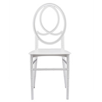 Chaise de banquet extérieure en plastique Flower World H657, design moderne et minimaliste, non pliable, pour mariages et réceptions, directement de l'usine.