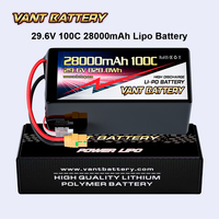 Batterie de drone FPV VANT 8S 29.6V 28000mAh 100C Lipo Pack, grande capacité, pour drone multirotor FPV de classe X, UAV