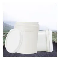 Embalagens plásticas personalizadas multifunção, recipientes de armazenamento herméticos redondos branco de 1 litro com tampas