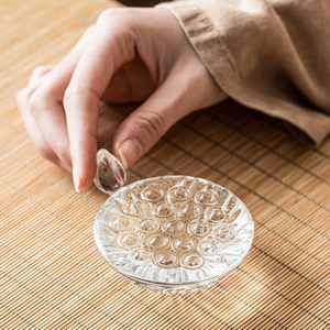 Soporte de cristal transparente para tapa de tetera con diseño de vaina de loto, para ceremonia del té Gaiwan, adorno decorativo - Product Image 4