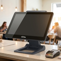 POS-терминал Glong GL-A156 с 15,6-дюймовым емкостным сенсорным экраном (ОС Windows, Intel I5, гарантия 1 год), черный, разрешение 1366x768