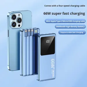 Batería Externa de Carga Súper Rápida Transfronteriza de 66W con Polímero de Litio-Ion, Carcasa de ABS, Ultra Gran Capacidad de 20000mAh Integrada - Product Image 2