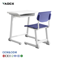Escritorio para Estudiantes, Muebles Escolares para Niños, Escritorio Ajustable en Altura, Juego de Mesa y Silla Escolar, Juego de Escritorio y Silla para Estudiantes