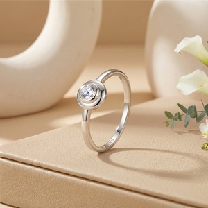 Anillo <span class=keywords><strong>de</strong></span> Plata <span class=keywords><strong>de</strong></span> Ley 925 Personalizado al por Mayor, Anillo <span class=keywords><strong>de</strong></span> Circonita Naranja Chapado en Oro para Mujer, Joyería <span class=keywords><strong>de</strong></span> Compromiso y <span class=keywords><strong>Boda</strong></span> - Product Image 2