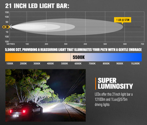 Lightfox <span class=keywords><strong>5</strong></span> năm bảo hành tích hợp DRL IP68 không thấm nước 4WD 4x4 offroad <span class=keywords><strong>21</strong></span> inch <span class=keywords><strong>Led</strong></span> <span class=keywords><strong>Light</strong></span> Bar - Product Image 4