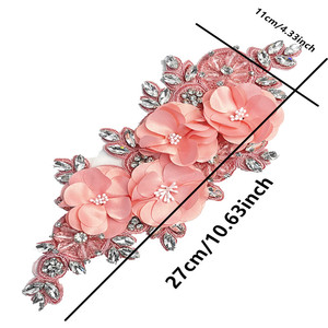 Handmade 3D Hoa May Ren Đính Thủy Tinh Chất Lượng Cao Rhinestone Thêu Vá Tại Chỗ Hàng Hóa Thiết Kế Mới Tùy Chỉnh - Product Image 3