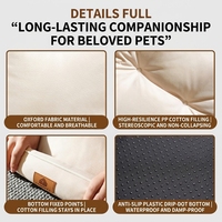 Lit pour chien et chat rectangulaire, résistant aux morsures, en tissu Oxford 600D, motif uni, rafraîchissant, lavable, pour chiens de grande, moyenne et petite taille