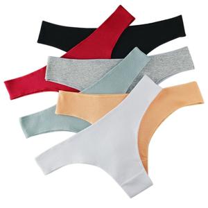 ヨーロッパアメリカ女性用シームレスGストリングローライズ通気性アイスシルクTバックパンティーストレッチプラスサイズスポーツ下着 - Product Image 1