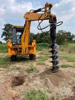 Tarière hydraulique d'excavatrice, foreuse spirale pour trous de poteaux, adaptée aux excavatrices de 1 à 40 tonnes