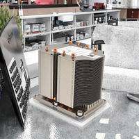 Ventilateur de refroidissement de processeur 12V à faible bruit avec radiateur tour, 4 caloducs et tube en cuivre 3U pour le refroidissement des boîtiers d'ordinateur et des serveurs
