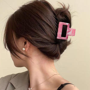 5cm carré pince en plastique transfrontalière doux dos tête épingle <span class=keywords><strong>à</strong></span> cheveux requin pince cheveux accessoires Style européen-américain fête utilisation - Product Image 2