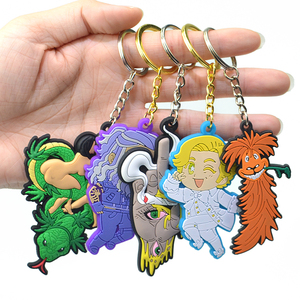 New Arrival Wholesale 2D Anime PVC Key Chains Custom Designer Soft Rubber Cartoon Keyring Toy and Gift
