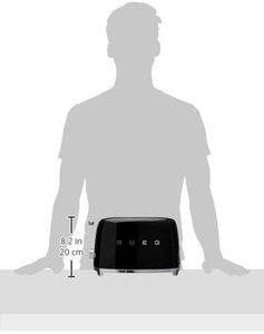 <span class=keywords><strong>Grille</strong></span>-<span class=keywords><strong>pain</strong></span> <span class=keywords><strong>SMEG</strong></span> 2 fentes avec 6 préréglages, fonction de décongélation et bac à miettes amovible (Noir) - Product Image 6