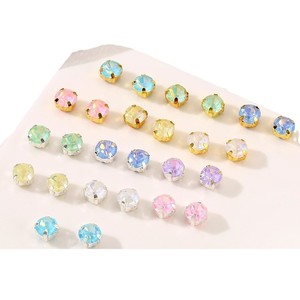 Adornos de Cristal Redondos con Base de Garra para Joyería DIY, Accesorios de Ropa, 8mm, Multicolor - Product Image 4