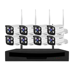 Telecamera di rete CCTV prezzo all'ingrosso sistema di sicurezza domestica prodotto Wireless P2P Service 1080P 8CH Kit telecamere IP WiFi