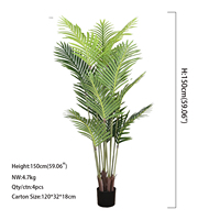 Palmier artificiel de style nordique pour la décoration intérieure du salon, aménagement paysager au sol, plante verte bionique en pot