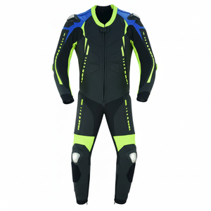 ชุดหนังมอเตอร์ไซด์สำหรับผู้ชายเสื้อแข่ง100% หนังแท้ระบายอากาศได้ดี - Product Image 1