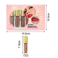 Nouveau design, 6 couleurs, gloss à lèvres scintillant longue tenue pour soirée d'anniversaire, fête, mariage