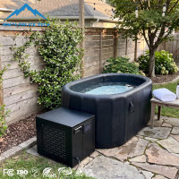 Refroidisseur d'eau domestique 1HP pour bain de glace et bain froid, avec ensemble de baignoire gonflable de 1,5 m pour la récupération personnelle