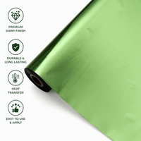 Échantillon Gratuit – Rouleaux de Film de Transfert Vert Multicolore pour Estampage à Chaud, Papier Réactif au Toner, Film de Marquage à Chaud pour Papier