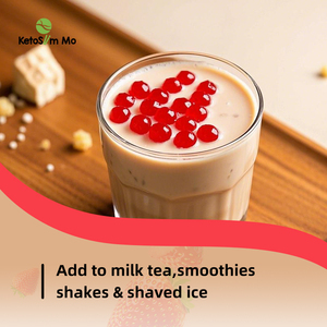 Grosir rasa stroberi rasa buah gelembung instan mutiara susu teh bahan minuman memecahkan Boba mutiara - Product Image 4