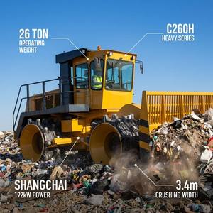 Compacteur de déchets de 26 tonnes de marque supérieure, 192 kW, pour la gestion des déchets, rouleau compacteur robuste - Product Image 1
