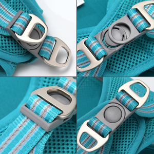 Conjunto de correa de arnés para mascotas de diseñador de moda deportivo duradero para perros pequeños y medianos, cierre de hebilla, nailon, transpirable, reflectante personalizado - Product Image 3