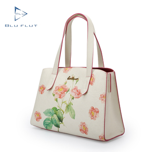 Blu Flut Custom Cowhide <strong>Leather</strong> <strong>Women</strong> <strong>Handbag</strong> Genuine <strong>Leather</strong> Tote <strong>Bag</strong> for <strong>Women</strong> Custom Printing logo <strong>Handbag</strong> - Product Image 1