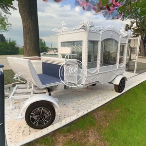 Chariots funéraires électriques de haute qualité, blancs et noirs, chariots à chevaux, fabriqués par des professionnels - Product Image 3