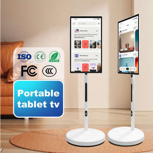 TV portátil inteligente de 32 pulgadas, pantalla móvil táctil capacitiva, pantalla LCD IPS de 1080P, Monitor de TV Android con soporte, altavoz de batería - Product Image 1
