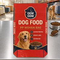 Sac tissé laminé BOPP durable avec logo personnalisé, couleur au choix, 10 kg, 20 kg, pour aliments pour chiens, chats et animaux de compagnie