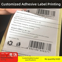 Impression d'étiquettes de codes-barres, nom des aliments, liste des ingrédients des boissons, fabrication à Guangzhou, étiquettes autocollantes en PVC personnalisées bilingues