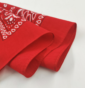 ผ้าพันคอลาย Paisley ผ้าฝ้าย100% สำหรับผู้ชายผู้หญิง22*22ลายพิมพ์ได้ตามต้องการจากโรงงาน - Product Image 3