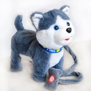 Elektrische lieder- und spazierhund-musikspielzeug für kinder plüsch-babysimulation laufen bellen husky plüsch-hundspielzeug - Product Image 6