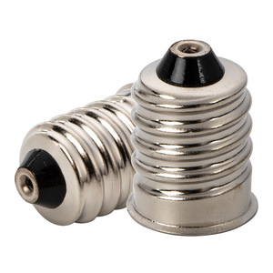 Portalampada E14 in Rame Nichelato con Saldatura Dritta per <span class=keywords><strong>Lampadine</strong></span> - Product Image 1