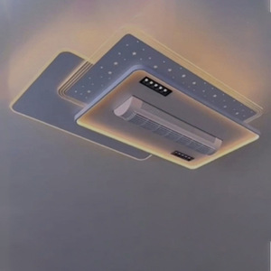 Cross-Biên Giới Tiếng Anh điều khiển bằng giọng nói LED quạt trần ánh sáng phòng khách không lá phòng ngủ gió mềm vô hình quạt ánh sáng câm mắt - Product Image 2