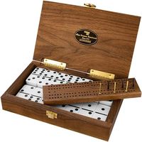 Ensemble de dominos en bois vierges avec logo personnalisé, boîte cadeau et supports pour marque privée, cadeau d'entreprise, vente en gros et revente