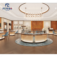 Vitrine de présentation de bijoux en verre, meuble en bois pour bijouterie, vitrine murale pour bijoux avec éclairage LED