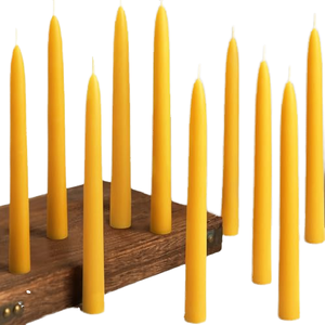 Winby All Natural Beeswax <b>Taper</b> <b>Candles</b> Smokeless Dripless Unscented for Home Decoration and Celebration - Product Image 3