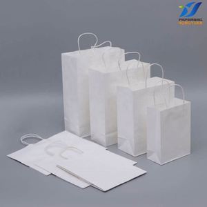 Sac en papier kraft brun écologique personnalisé avec poignée longue pour l'emballage de plats à emporter et de livraison rapide - Product Image 2
