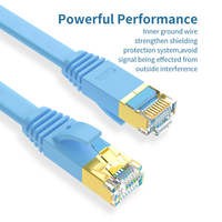 Farsince U/FTP Cat8 Cordon de raccordement Ethernet plat RJ45 Shield Cat 8 Câble Internet réseau plat