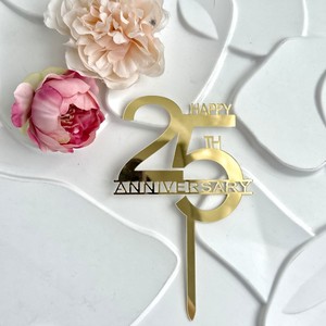 Suministros de decoración de pasteles 25th 50th happt <span class=keywords><strong>cumpleaños</strong></span> y aniversario pastel Toppers acrílico pastel Topper para <span class=keywords><strong>cumpleaños</strong></span> - Product Image 5