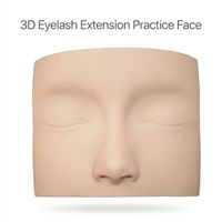 Tête de mannequin 3D pour la formation aux extensions de cils - Petite poupée en PVC pour les écoles et académies de beauté - Outil de pratique des extensions de cils
