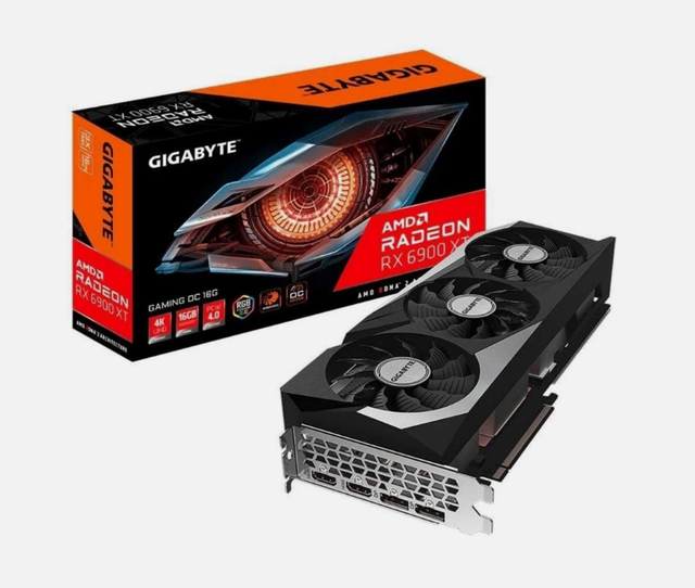 Used GIGABYTE for Radeon RX 6900 XT 16GB GDDR6 PCI Express Desktop Graphics Card WINDFORCE 3X Fan