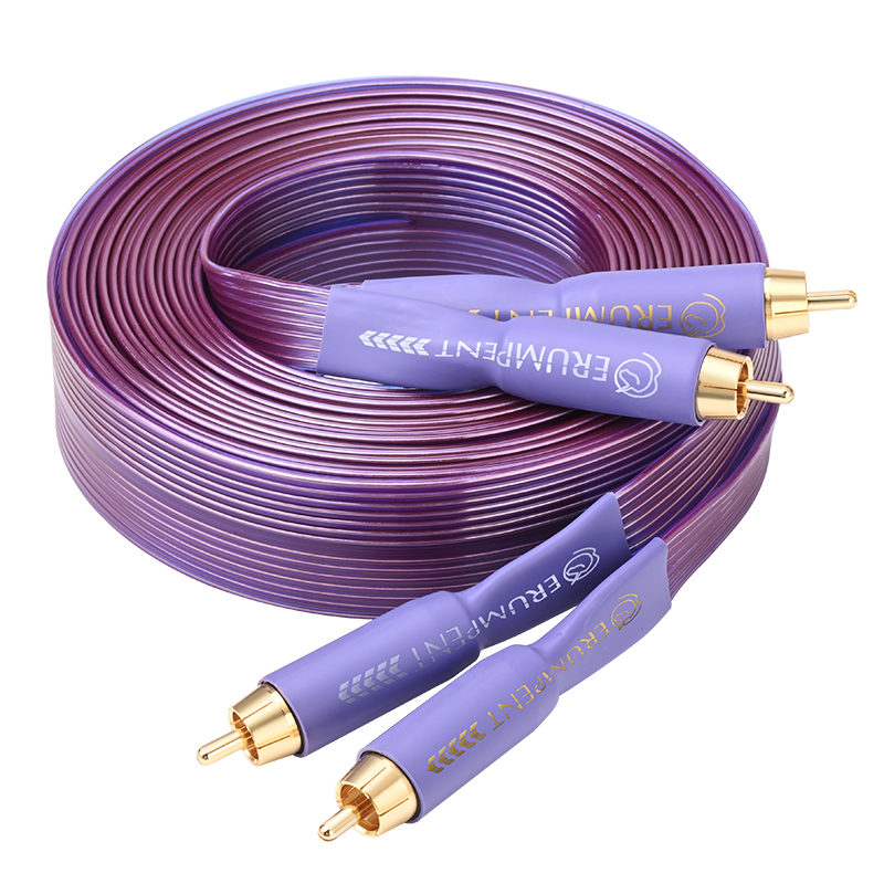 สายสัญญาณเสียง 2rca สีม่วง