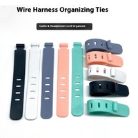 Youyixuan Cinta Suave Antipérdida para Auriculares, Cubierta Protectora de Cable de Datos de 3-5 Orificios, Correa de Silicona Organizadora, Sujetador de Cables de Goma Cortable