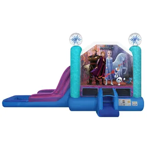 Commercial Grade Durable Frozen Bounce House Combo Elsa Inflatable Frozen Bouncy Castle with Slide For Kids