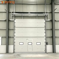 Portes sectionnelles automatiques pour la logistique industrielle, portes à levage vertical en acier, portes industrielles pour piétons